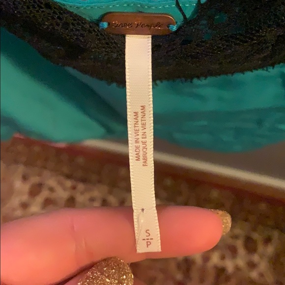 Free People Teal Cropped Camisole - Picture 8 of 8